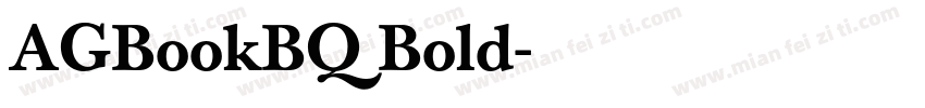 AGBookBQ Bold字体转换